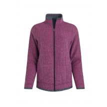 Weird Fish Ariana Full Zip Grid Fleece Purple Wine Size 18