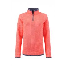 Weird Fish Beye 1/4 Zip Grid Fleece Hot Coral Size 12