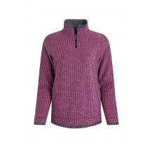 Weird Fish Beye 1/4 Zip Grid Fleece Purple Wine Size 14