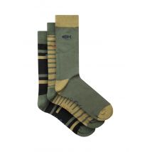 Weird Fish Wyatt Mens Socks 3 Pack Deep Lichen Green Size 7-11