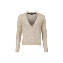 Weird Fish Amiens Mixed Stitch Cardigan Chalk Size 14