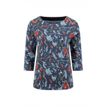 Weird Fish Pinto Printed Jersey T-Shirt Navy Blue Size 14