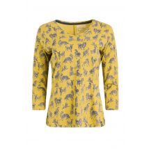 Weird Fish Laveda 3/4 Sleeve Printed V Neck T-Shirt Tarragon Size 10