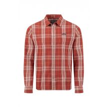 Weird Fish Lando Long Sleeve Check Shirt Rust Leaves Size 2XL