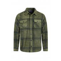 Weird Fish Darrow Printed Fleece Shirt  Winter Green Size 2XL