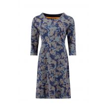 Weird Fish Starshine Printed Jersey Dress Moonlight Blue Size 14