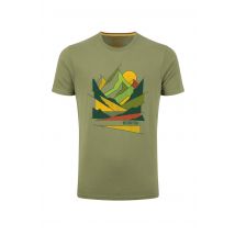 Weird Fish Aspect Mountains Front Print Graphic T-Shirt Artichoke Size L