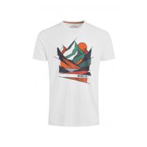 Weird Fish Aspect Mountains Front Print Graphic T-Shirt Dusty White Size 2XL
