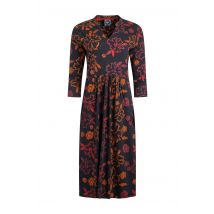 Weird Fish Isolde Printed Jersey Midi Dress Nightshade Size 8