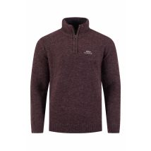 Weird Fish Altwood 1/4 Zip Jumper Aubergine Size 3XL