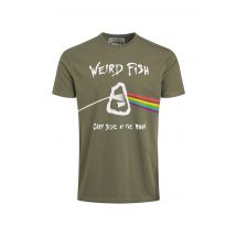 Weird Fish Carp Side Front Print Artist T-Shirt Deep Lichen Green Size 2XL