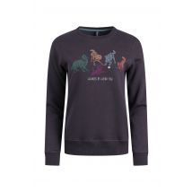 Weird Fish Chidham Graphic Crew Neck Sweatshirt Midnight Size 12