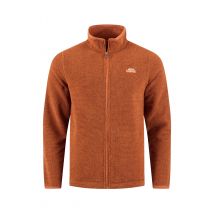 Weird Fish Merrill Full Zip Textured Fleece Brick Orange Size 4XL