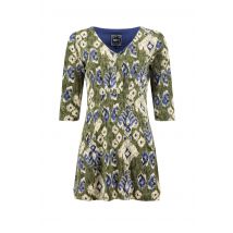 Weird Fish Arielle Printed Jersey 3/4 Sleeve Tunic Artichoke Size 12