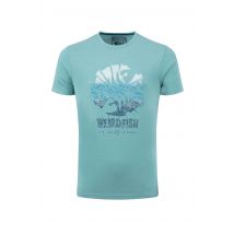 Weird Fish Shatter Front Print Graphic T-Shirt Smoked Blue Size S