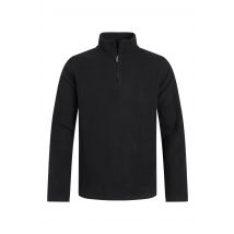 Weird Fish Newport 1/4 Zip Ribbed Fleece Black Size L