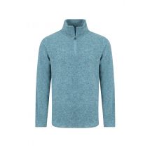 Weird Fish Newport 1/4 Zip Ribbed Fleece Smoked Blue Size 2XL