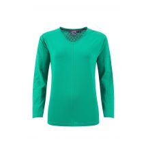 Weird Fish Topia Broderie Sleeve Outfitter Top Green Ivy Size 12