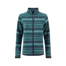 Weird Fish Rochelle Full Zip Printed Microfleece Cedar Green Size 16