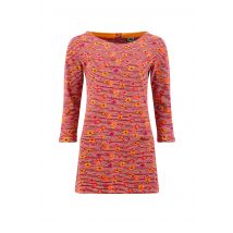 Weird Fish Charlotte Organic Cotton Printed Jersey Tunic Rust Size 12