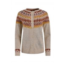 Weird Fish Hatty Fair Isle Cardigan Chalk Size 14