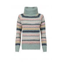 Weird Fish Annecy Fair Isle Roll Neck Jumper Sea Mist Size 20