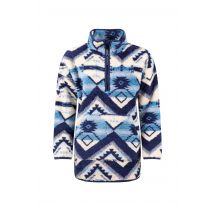 Weird Fish Pikard Printed Plush Qtr Zip Fleece Eclipse Blue Size 10