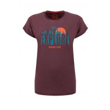 Weird Fish Explore Organic Cotton Graphic T-Shirt Aubergine Size 12