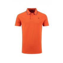 Weird Fish Dylan Organic Cotton Tipped Collar Polo Shirt Rust Leaves Size 5XL