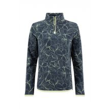 Weird Fish Reena 1/4 Zip Printed Microfleece Moonlight Blue Size 10