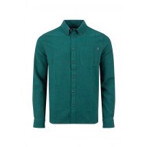 Weird Fish Baskerville Houndstooth Flannel Shirt Deep Teal Size L