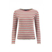 Weird Fish Thorne Ribbed Long Sleeve Top Garnet Size 16