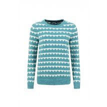 Weird Fish Tyla Cosy Knit Scalloped Jumper Powder Blue Size 10