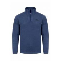 Weird Fish Stowe Recycled 1/4 Zip Soft Knit Fleece Blue Indigo Size 2XL