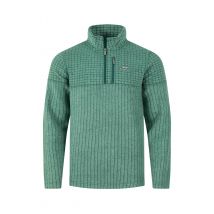 Weird Fish Longmont 1/4 Zip Stripe Grid Fleece Leaf Green Size 4XL