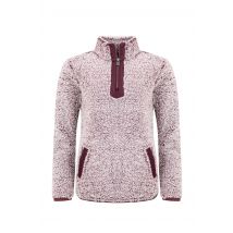 Weird Fish Madi Cosy 1/4 Zip Fleece Aubergine Size 14