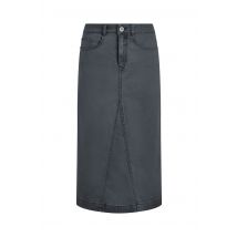 Weird Fish Juda Longline Denim Skirt Black Size 10
