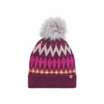 Weird Fish Frady Fair Isle Bobble Hat Beet Size ONE