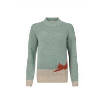 Weird Fish Whiskers Intarsia Knitted Jumper  Sea Mist Size 10