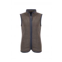 Weird Fish Giselle Printed Microfleece Gilet Brown Size 10