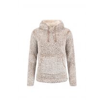 Weird Fish Yara Cosy Fleece Hoodie Mocha Size 14