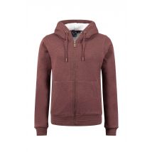 Weird Fish Sevanna Borg Lined Jersey Hoodie Bitter Chocolate Size 16