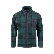 Weird Fish Lucian Full Zip Jacquard Borg Fleece Cedar Green Size 3XL
