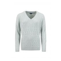 Weird Fish Ambius Cable Knit Sparkle Jumper Cool Mist Size 14