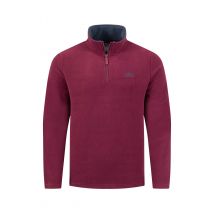 Weird Fish Gene 1/4 Zip Microfleece Antique Cherry Size 3XL