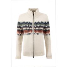 Weird Fish Lenka Fair Isle Full Zip Knit Cardigan Chalk Size 12