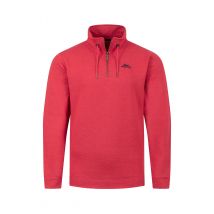 Weird Fish Brampton 1/4 Zip Sweatshirt Barberry Red Marl Size 5XL