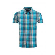 Weird Fish Angeles Short Sleeve Check Shirt Adriatic Blue Size 3XL