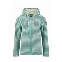 Weird Fish Fisher Full Zip Stripe Macaroni Hoodie Apple Mint Size 16