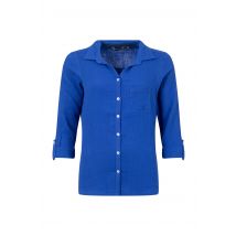 Weird Fish Suria Double Cloth Shirt Mazarine Blue Size 12